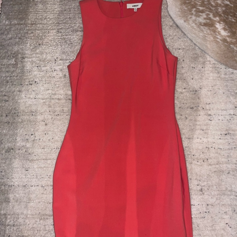 Likely Vibrant Red Mini Dress